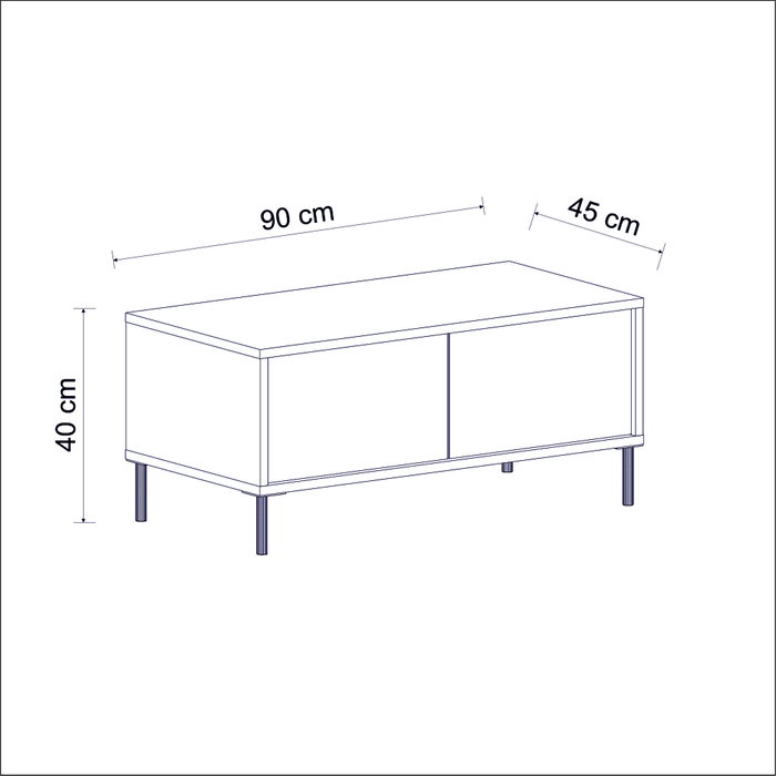 Hanah Home Imaj Mesa de centro Blanca Hanah Home Imaj Mesa de centro Blanca